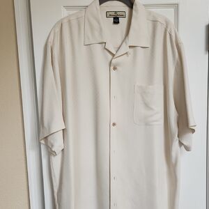Tommy Bahama Cream Short-Sleeve Camp-Style Button Down